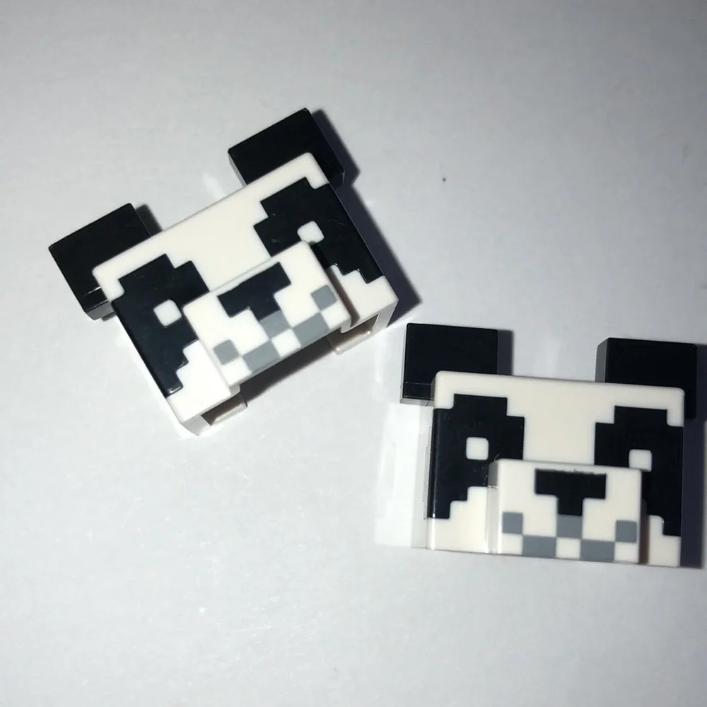 LEGO panda Heads LEGO Minecraft Panda heads Panda Minecraft LEGO heads